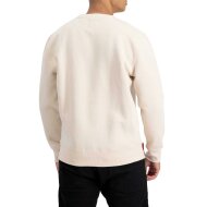 Alpha Industries Herren Sweater Embroidery jet stream white