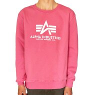 Alpha Industries Herren Sweater Basic Logo coral red