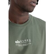 Alpha Industries Herren T-Shirt Alpha Wording dark olive
