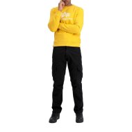 Alpha Industries Herren Sweater Basic Logo solar yellow