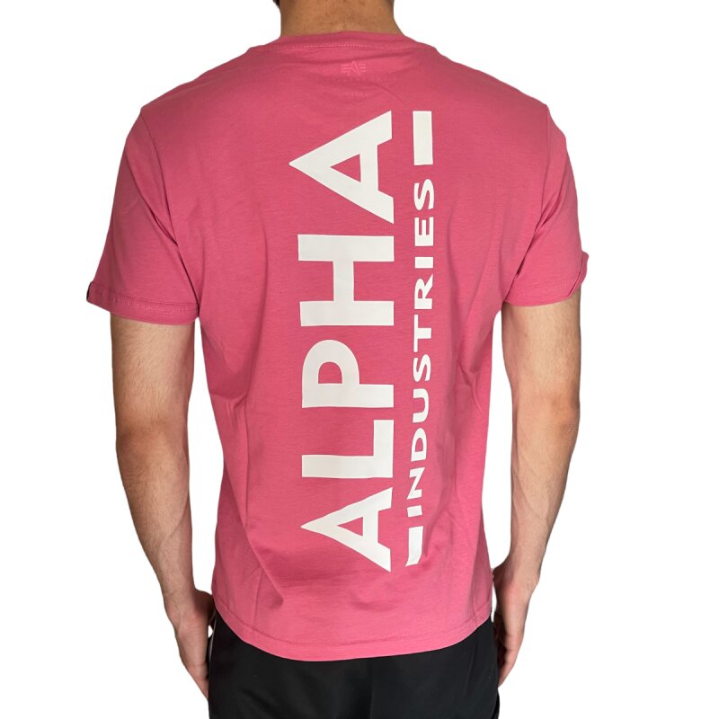 Alpha Industries Herren T-Shirt Backprint coral red, 29,90 €
