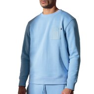 Alpha Industries Herren Sweater Nylon Pocket light blue