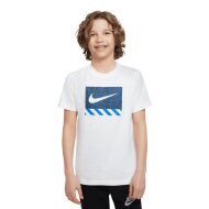 Nike Kinder T-Shirt Swoosh Sportswear Core Brandmark 2 white