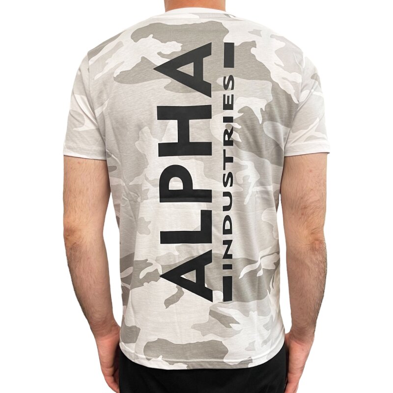 Alpha Industries Herren T-Shirt Backprint Camo white camo, 34,00 €