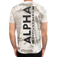 Alpha Industries Herren T-Shirt Backprint Camo white camo