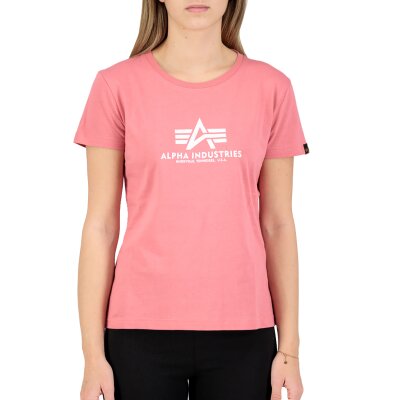 Alpha Industries Damen New Basic T-Shirt coral red