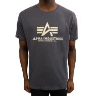 Alpha Industries Herren T-Shirt Basic 2 Pack grey black/dark petrol