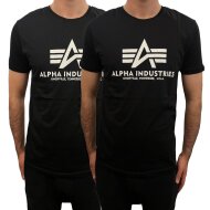 Alpha Industries Herren T-Shirt Basic 2 Pack black