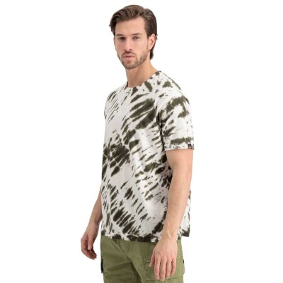 Alpha Industries Herren T-Shirt Tie Dye dark olive, 39,90 €