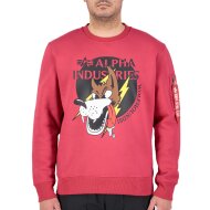 Alpha Industries Herren Sweater Wolfhounds mars red