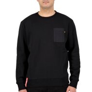 Alpha Industries Herren Sweater Nylon Pocket black