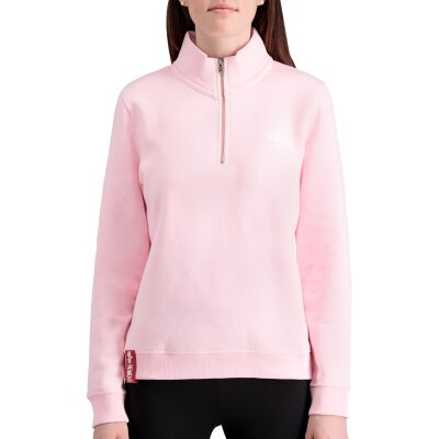Alpha Industries Damen Half Zip Sweater SL pastel pink