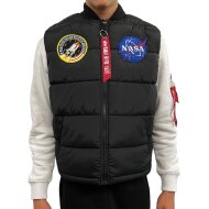 Alpha Industries Herren Weste Puffer Vest NASA black