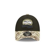 New Era 9FORTY Cap NFL22 Salute To Service Camo Seattle Seahawks black