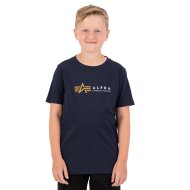 Alpha Industries Kinder T-Shirt Alpha Label rep.blue