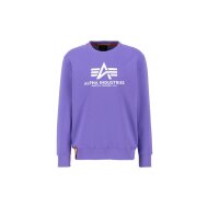 Alpha Industries Herren Sweater Basic Logo electric violet