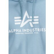 Alpha Industries Herren Hoodie Basic Logo greyblue