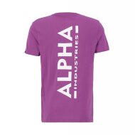 Alpha Industries Herren T-Shirt Backprint dark magenta