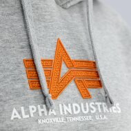 Alpha Industries Herren Hoodie Basic Rubber grey heather