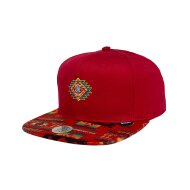 DJINNS 6P Snapback Cap Aztek Crown dark red