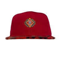 DJINNS 6P Snapback Cap Aztek Crown dark red