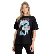 Alpha Industries Damen T-Shirt Heritage Dragon OS T Wmn black