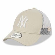 New Era 9FORTY New York Yankees A-Frame Trucker Cap beige