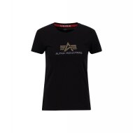 Alpha Industries Damen T-Shirt Crystal Wmn black