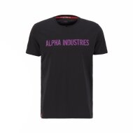 Alpha Industries Herren T-Shirt RBF Moto black/dark magenta