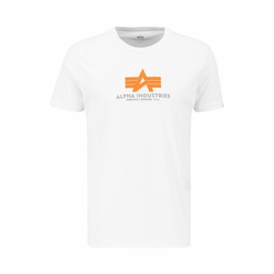 Alpha Industries Herren T-Shirt Basic Rubber white