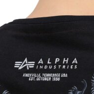 Alpha Industries Herren T-Shirt Dragon EMB black/black