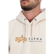 Alpha Industries Herren Hoodie Alpha Label jet stream white