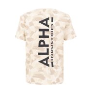 Alpha Industries Herren T-Shirt Backprint Camo sand camo