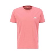 Alpha Industries Herren T-Shirt Basic Small Logo coral red