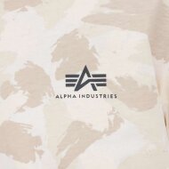 Alpha Industries Herren T-Shirt Basic Small Logo Camo sand camo