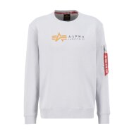 Alpha Industries Herren Sweater Alpha Label pastel grey