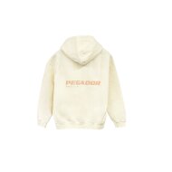 Pegador Damen Hoodie Culla Logo Cropped Oversized vintage washed unbleached tuscan rose
