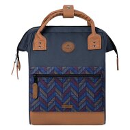 Cabaia Backpack Adventurer Small Chicago navy/brown vegan leather