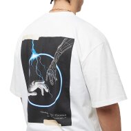 Karl Kani Herren T-Shirt Woven Signature Metaverse white