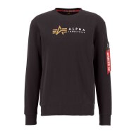 Alpha Industries Herren Sweater Alpha Label hunter brown