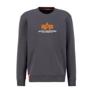 Alpha Industries Herren Sweater Basic Rubber vintage grey