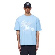 Pegador Herren T-Shirt Kirk oversize vintage washed riviera blue