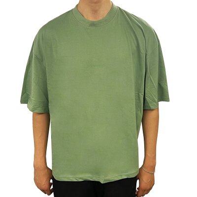 Pegador Herren T-Shirt Logo Boxy vintage washed cypress green gum