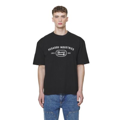 Pegador Herren T-Shirt Comet Oversized vintage washed onyx black