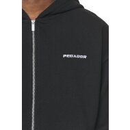 Pegador Herren Sweat Jacket Logo Oversized vintage washed onyx black
