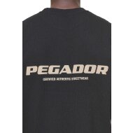 Pegador Herren T-Shirt Colne Logo Oversized vintage washed onyx black gum