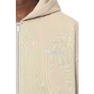 Pegador Herren Sweat Jacket Logo Oversized vintage washed kingdom beige