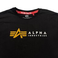 Alpha Industries Herren T-Shirt Alpha Label PP black