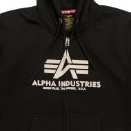 Alpha Industries Herren Basic Zip Hoodie PP black