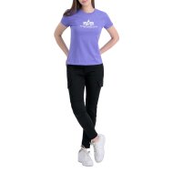 Alpha Industries Damen New Basic T-Shirt electric violet